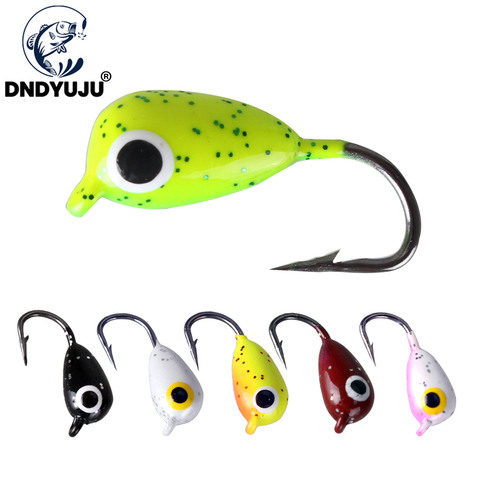 DNDYUJU 4Pcs/lot 2.3g/1.8mm Drop shape Winter Ice Fishing Lure Mini Metal Lead Head Hook Bait ► Photo 1/6