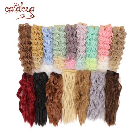Cateleya Doll Bjd Doll Wigs Weaving DIY High Temperature Fiber Multicolor 25 * 100cm Hair ► Photo 1/6