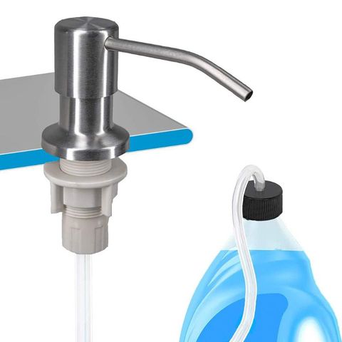 1Set Stainless Steel Liquid Soap Dispenser Built-in Lotion Pump Extension Tube for Home Bathroom Kitchen Sink Use Supplies ► Photo 1/6