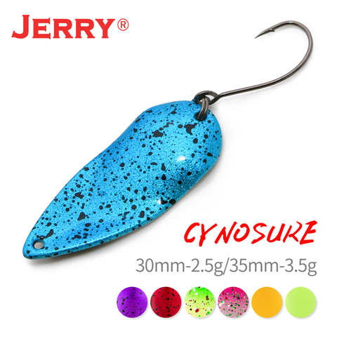 Jerry 2.5g 3.5g brass wide micro area trout spoons UV colors single hook fishing lures glitters spinner freshwater bait ► Photo 1/6