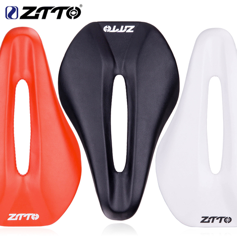ZTTO MTB Ultralight Bicycle Saddle Wide Hollow PU Surface Breathable Cycling Bike Seat For Mountain Road Bike Racing Light ► Photo 1/6