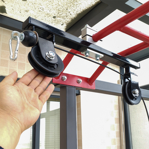 Home Fitness Pulley Cable Machine System for Round Metal Tube DIY Loading Lifting Triceps Workout Accessorie Pull Down Attachmen ► Photo 1/1