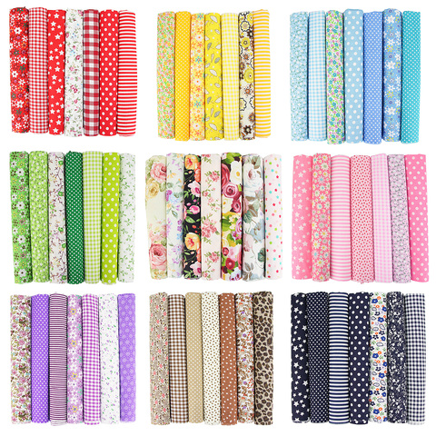 7PCS 50 x 50cm Squares Cotton Craft Fabric Cloths for DIY Bundle Patchwork Quilting Sewing Scrapbooking Artcraft ► Photo 1/6