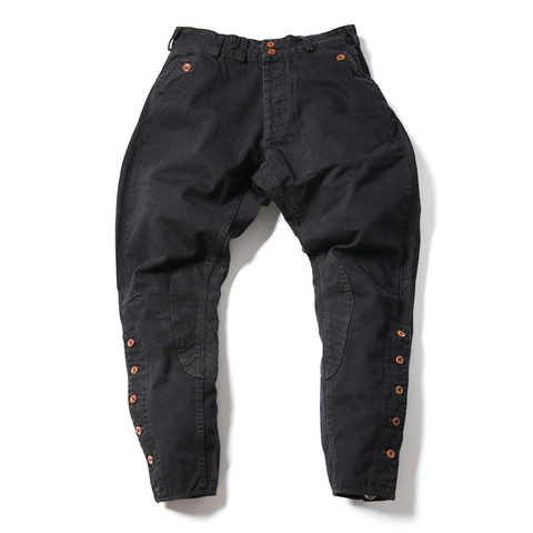 NON STOCK Vintage Motorcycle Breeches For Men Riding Pants Mid-Rise Black ► Photo 1/6