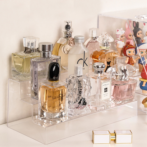 Large Capacity Perfume Storage Box Toys Display Stand 2/4 Layers Nail  Polish Perfume Box Sundries Storage Box Jewelry Shelf