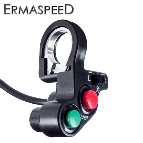 Universal 7/8'' 22mm Motorcycle Handlebar Switch Electric Bike Scooter Horn Turn Signals On/Off Button Light Switch Controller ► Photo 1/6