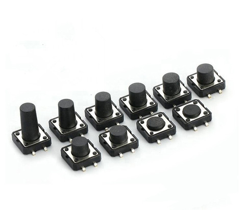 20PCS PCB Tactile Tact Push Button Switch SMD 4pin Micro switch 12*12*4.3/5/6/7/8/9/10/11/12 MM 12x12x4.3MM 12x12x5MM 12x12x6MM ► Photo 1/1