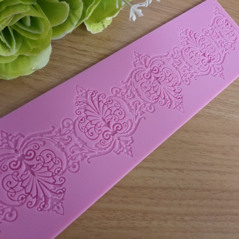 Silicone Cake Border Lace Mold Mat Soap Handmade Fondant Decorating Tool DIY Aroma Mould Making K777 ► Photo 1/3
