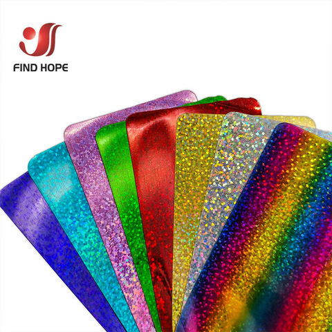 Glitter Shiny Hologram iridescent Heat Transfer Vinyl Iron-on Heat Press Textile T-Shirt Cricut Film Craft DIY 20/30/50*100cm ► Photo 1/6