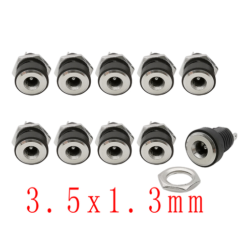 DC-022B 3.5*1.3mm 3.5x1.3mm 3A 12V DC Power Supply Female Jack Sockets Panel Mount 2 leg Terminals DC Connector ► Photo 1/6