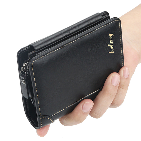 2022 New Leather Men Wallets High Quality Zipper Short Desigh Card Holder Male Purse Vintage Coin Holder Men Wallets ► Photo 1/6