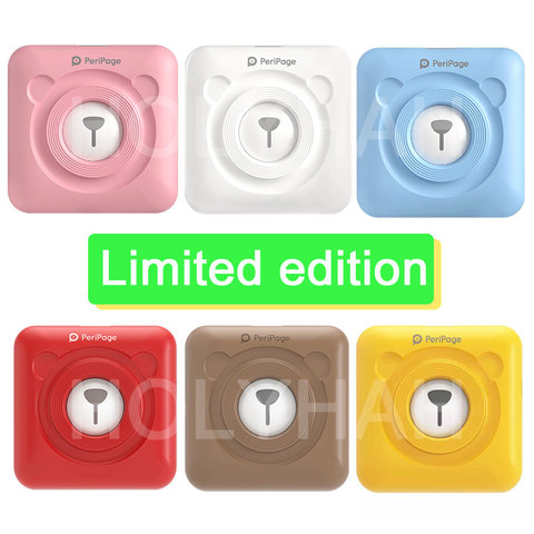 New peripage A6 mini pocket printer bluetooth thermal photo printer red brown yellow for mobile phone Android IOS  travel gift ► Photo 1/6