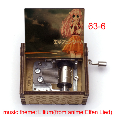 Anime Creative Color Print Cartoon Elfen Lied Lucy Music Theme Lilium 18-Note Wood Musical Box Toys Gift For Kids Girls Friends ► Photo 1/6