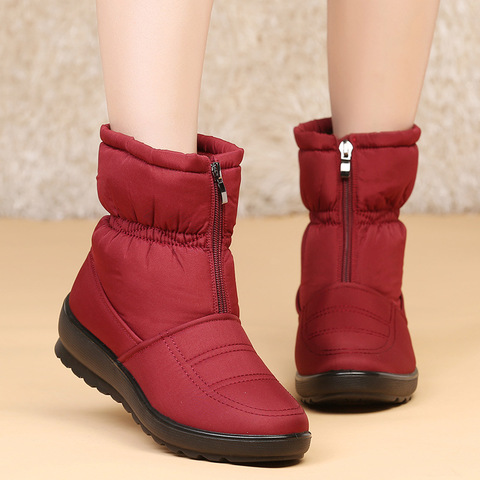 Winter Boots Women Shoes Ankle Boots Female Winter Snow Boots Ladies Plush Warm Booties Bota Feminina 2022 Women Boots Plus Size ► Photo 1/6