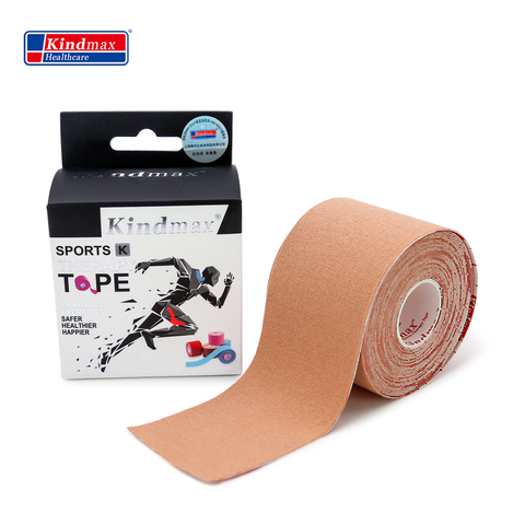 Kindmax Healthcare Cotton Elastic Athletic Kinesiology Tape, Adhesive Medical Bandage for Muscle Knee 5cmx5m Roll ► Photo 1/6