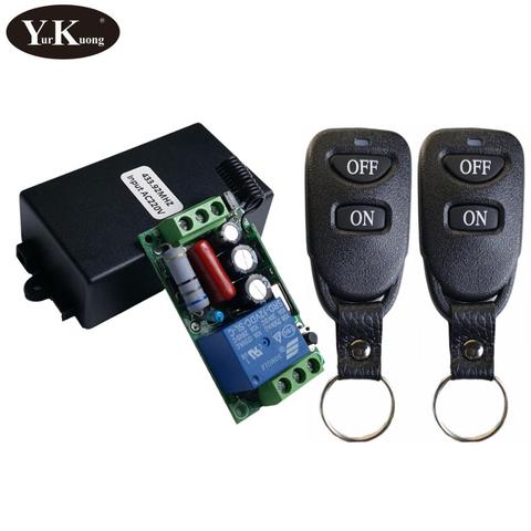 Wireless Remote Control Light Switch 10A Relay Contact 220V 1 Channel Receiver Module + 10-100 Transmitter 315 433mhz Smart Home ► Photo 1/6