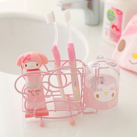 Japan Melody New cartoon toothpaste mouthwash cup rack Stainless steel tooth brush holder Toothbrush cup holder Storage rack ► Photo 1/6