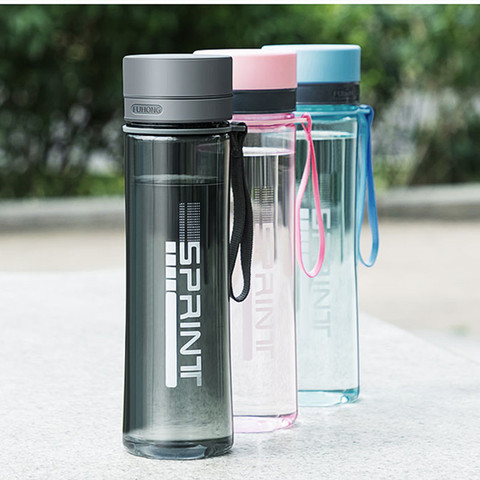 550ml/700ml High Quality Portable Sport Water Bottle With Rope Leak-Proof Durable Drinkware Travel Bottles BPA Free ► Photo 1/6