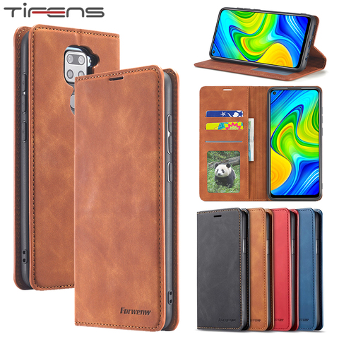 Leather Wallet Case For Xiaomi Poco X3 NFC Xiomi Redmi 9 9A 9C Note 9S 9 8 7 Pro Max Flip Strong Magnetic Card Phone Bag Cover ► Photo 1/6