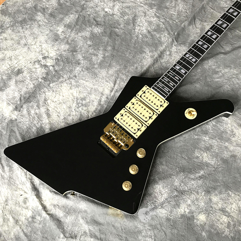 Electric Guitar, High Gloss Black Destroyer With Dual Shake Vibrato System, 2022 Hot Seller, Custom Logo and Color. ► Photo 1/6