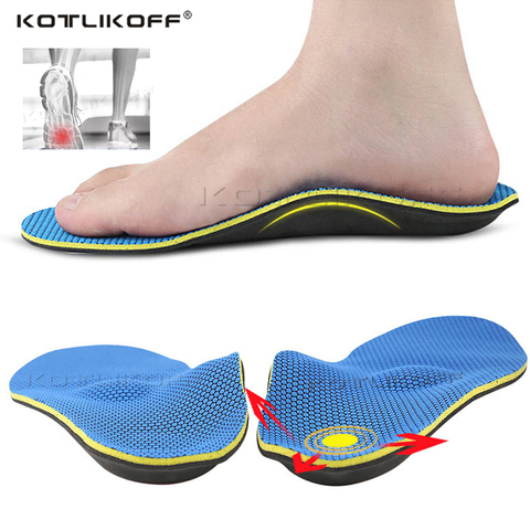 High Quality Severe Flat feet insoles Orthotic Arch Support Foot Massage Inserts Orthopedic Shoes Insoles Heel Pain  Men Woman ► Photo 1/6