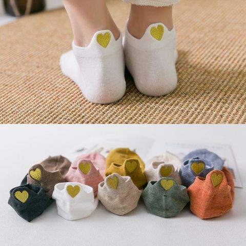 SALE! 5Pairs New Heart Socks Women Cotton Socks Ankle Short Cute Heart Casual Funny Sock Fashion Socks ► Photo 1/6