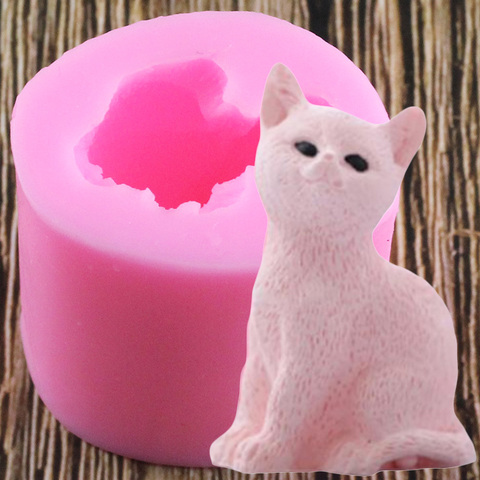 3D Cat Candle Silicone Molds Resin Clay Soap Mold DIY Fondant Cake Decorating Tools Cake Baking Candy Chocolate Gumpaste Moulds ► Photo 1/6