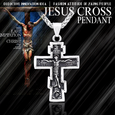 BEIER Christ Jesus Pendant Necklace 316L Stainless Steel Cross Chain Heavy Men Jewelry Gift Religious Christian Jewelry BP8-210 ► Photo 1/6