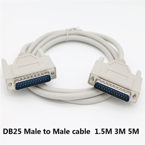 1.5m 3m 5m 25-Pin DB25 Male to male LPT Extension Cable Vintage Printer Data Cable DB25 M-F LPT Cable Connector ► Photo 1/5