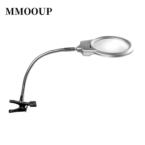 Lamp with Magnifier Bright LED Lighted Hands Free Magnifying Glass for Reading Diamond Needlework Magnifier ► Photo 1/6