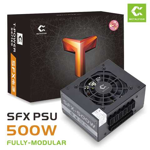 METALFISH SFX-500W FULLY-MODULAR SFX Power-Supply For Computer Mini PC / HTPC ► Photo 1/6