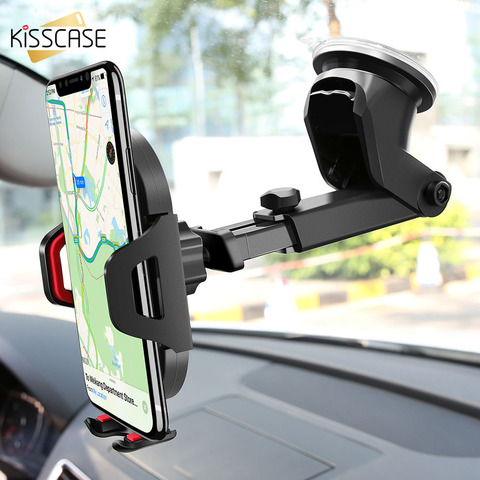 KISSCASE Windshield Gravity Sucker Car Phone Holder For iPhone 12 11 XR Holder For Phone In Car Support Smartphone Voiture Stand ► Photo 1/6