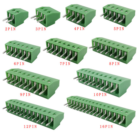 5Pcs KF128-2.54mm Splice Terminal 2/3/4/5/6/7/9/10/12/16Pin Pitch PCB Screw Terminal Block Connector PCB Mounting Adapter ► Photo 1/2