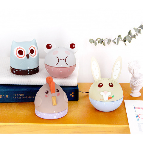 1Pcs Cute Cartoon Animal Shape Study Time Management Multifunction for Kid Kitchen Timer Cooking Reminder Home Decor Alarm Clock ► Photo 1/6