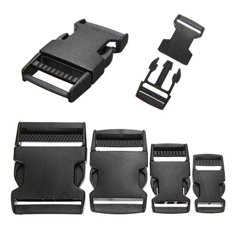 5pcs 20/25/40/50mm Black Plastic Side Quick Release Clasp Buckles Webbing Strap Safety Buckle Accessories Release Clasps ► Photo 1/6