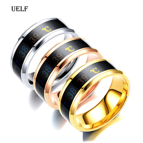 Temperature Ring Titanium Steel Mood Emotion Feeling Intelligent Temperature Sensitive Ring for Women Men Waterproof Jewelry ► Photo 1/6