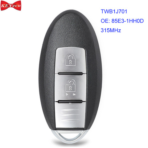 KEYECU for Nissan Micra K13 March K13 Leaf Remote Key Fob 315MHz Model Name: TWB1J701 ID46 Chip ► Photo 1/3