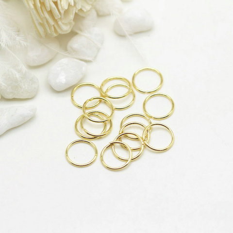 100PCS  Wholesale 14k Real Gold Plated Brass 4mm  5mm  6mm 8mm Open Jump Rings for Jewelry Making Metal Ring DIY Fittings ► Photo 1/5