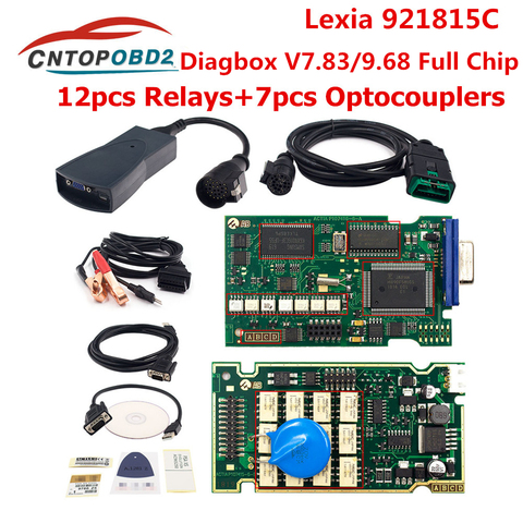 Golden lexia 3 Full Chip Diagbox V7.83 921815C Firmware Lexia3 PP2000 V48/V25 For Citroen For Peugeot OBD2 Car Diagnostic Tool ► Photo 1/6