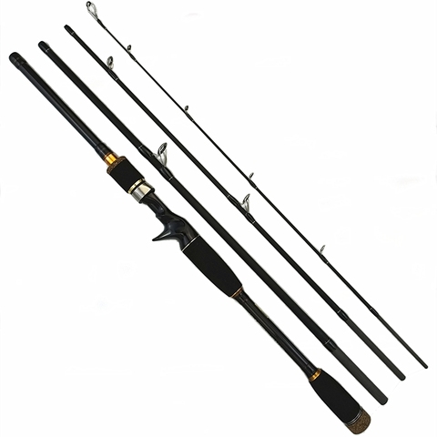 Domination 4 sections spinning rod casting fishing rod carbon M power fast action 2.1/2.4/2.7/3m lure weight 10-25g hard rod ► Photo 1/6