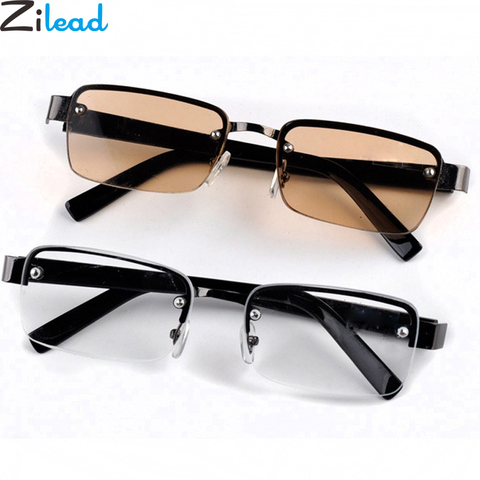 Zilead Classic Metal Half Frame Sun Reading Glasses Glass Lens Sunglasses Prebyopia Spectacles For Men Women Eyeglasses Eyewear ► Photo 1/5