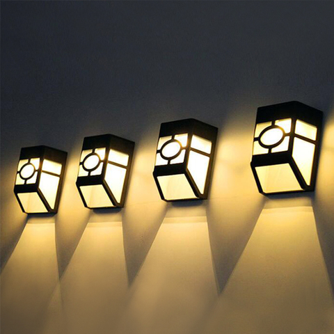 outdoor solar wall lights retro style RGB wall lamp smart light control Corridor light waterproof for garden yard decor ► Photo 1/6