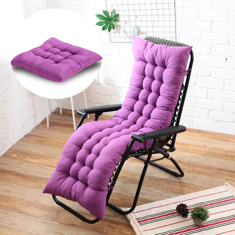 Long Cushion Recliner Chair Cushion Solid Color Cushion Soft Comfortable  Office Chair Seat Cushions Garden Lounger