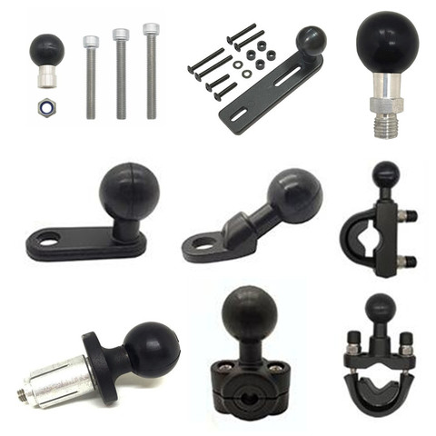 Jadkinsta Motorcycle Handlebar Brake Clutch Control Base Combo U Bolt Mount with 1 inch Rubber Ball Mount for Ram for Gopro Cam ► Photo 1/6