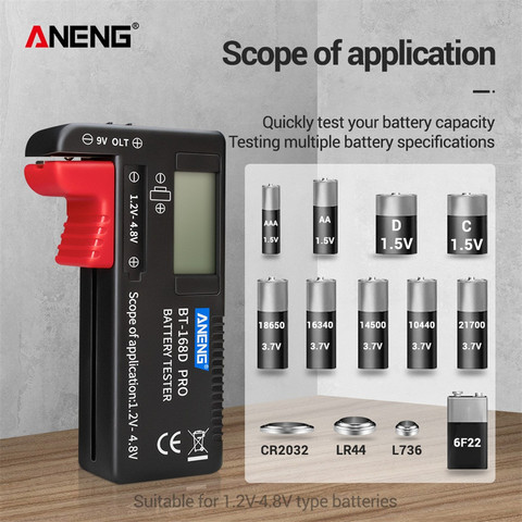 Aneng BT-168 Pro Battery Tester BT168 Pro Smart LCD Digital Battery Tester Electronic Battery Power Measure Checker ► Photo 1/6