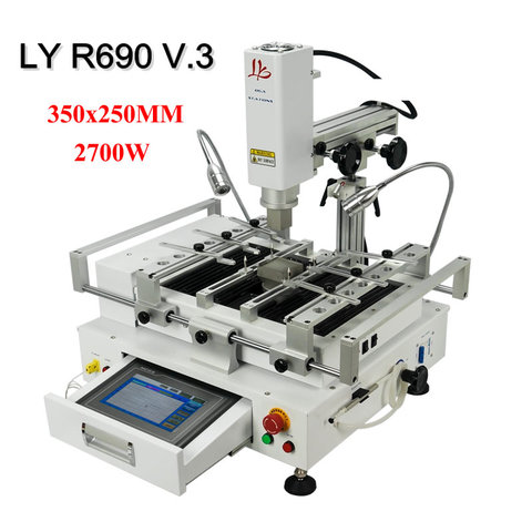 BGA Rework Station LY R690 V.3 New Version Solder Stations Hot Air Touch Screen 3 Zones 2700W 350X250MM IR Working area ► Photo 1/6