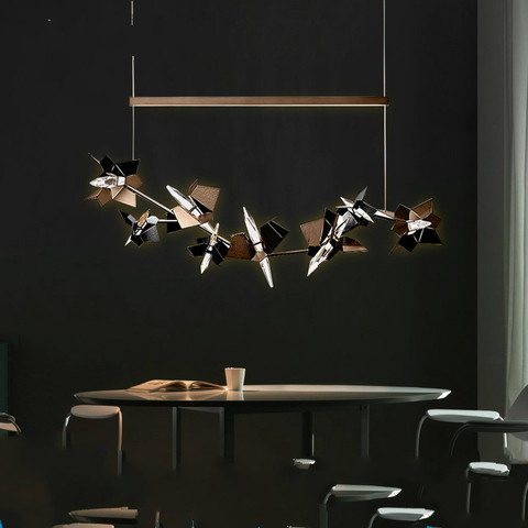 Post-modern light luxury bar decoration chandelier Nordic minimalist home living room dining room crystal LED chandelier ► Photo 1/5
