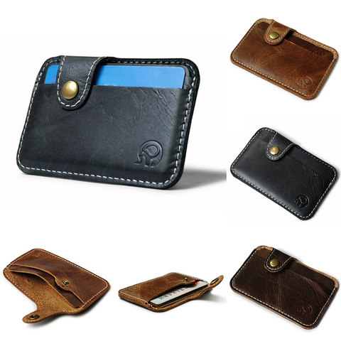 Men Business Leather Cash ID Card Holder Blocking Slim Wallet Coin Purse Card Case Credit Card Wallet Cash Wallet Card Holder ► Photo 1/6