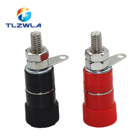 5PCS Terminal Blocks JS-910B JS-919 4mm Amplifier Terminal Connector Binding Post Banana Plug Jack Mount ► Photo 1/6