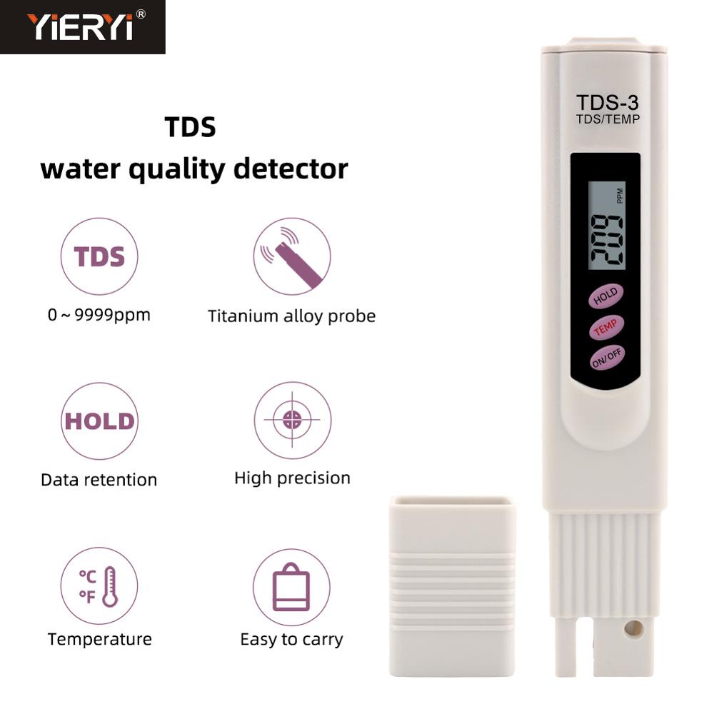 Water Quality Tester EC PPM Temperature Meter LCD Detection Pen Digital Filter 